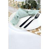 Neel Blue Set of 6 Fringe Cloth Napkin, 50cm x 50cm in Bottle Green | Size: 50 cm x 50 cm