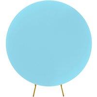 Neel Blue Round Arch Backdrop Cover Spandex Wrinkle-Resistant Circle Arch Stand Cover - 220cm in Baby Blue