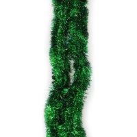 Neel Blue Christmas Tinsel Garland Shiny Metallic Fine Foil Xmas Tree Garland, 2m in Green