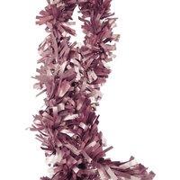 Neel Blue Christmas Shiny Metallic Chunky Tinsel Garland, 6.5ft in Pink