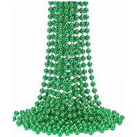 Neel Blue 9M Metallic Christmas Bead Chain - 7.5mm Shiny Pearl Garland in Green