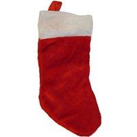 Neel Blue Christmas Classic Red Stocking Soft Velvet Hanging Santa Sack with White Cuff