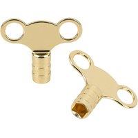 Neel Blue Universal Radiator Key, Heavy Duty Bleed Key, Pack of 2 in Gold