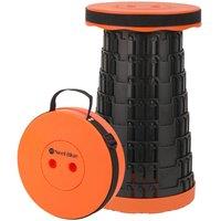 Neel Blue Foldable Telescopic Stool, Portable Collapsible Camping Stool in Orange