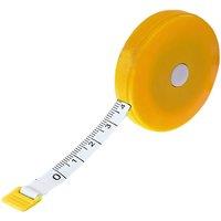 Neel Blue 1.5 Metre Measure Tape, Dual Sided Soft Tape in Yellow