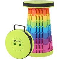 Neel Blue Foldable Telescopic Stool, Portable Collapsible Camping Stool in Green