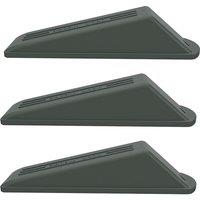 Neel Blue Grey Door Wedge Stopper, Non-Slip Rubber Door Stops- Pack of 3