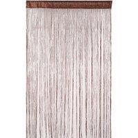 Neel Blue Glitter String Curtain Panel, Ivory, 200cm x 100cm in Burgundy | Size: 100 cm width x 200 cm drop