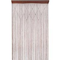 Neel Blue String Curtain Beaded Panel, Gold, 100cm x 200cm in Burgundy | Size: 100 cm width x 200 cm drop