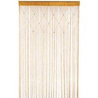 Neel Blue String Curtain Beaded Panel, Gold, 100cm x 200cm in Gold | Size: 100 cm width x 200 cm drop