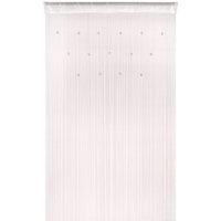 Neel Blue String Curtain Beaded Panel, Gold, 100cm x 200cm in White | Size: 100 cm width x 200 cm drop