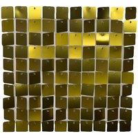 Neel Blue Shimmer Sequin Wall Panels Backdrop, 30cm x 30cm in Metallic Gold | Size: 30 cm x 30 cm