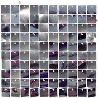 Neel Blue Shimmer Sequin Wall Panels Backdrop, 30cm x 30cm in Silver | Size: 30 cm x 30 cm