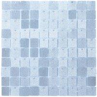 Neel Blue Glitter Shimmer Sequin Wall Panels, 30cm x 30cm in Silver | Size: 30 cm x 30 cm