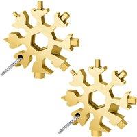 Neel Blue 18-in-1 Multi-Functional Tool with Keychain in Gold
