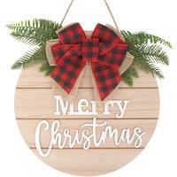 Neel Blue Merry Christmas Hanging Sign - 29.5cm in Beige