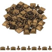 Neel Blue 10mm Pyramid Feet Cap with 7mm Back Rivets - 25pcs in Bronze