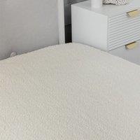 Snug City 12 Inch Deep Super Soft Feel Cosy Fleece Mattress Protector Underblanket Fitted Sheet in White | Size: Cot
