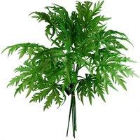 Leaf Pack of 6 x 85cm Artificial Foliage Stem in Green | Size: 6 x 85 cm