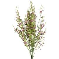 Leaf Pack of 6 x 100cm Artificial Foliage Stem with Small Flowers - Purple | Size: 6 x 100 cm