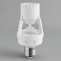 CGC Lighting E27 Lampholder Adapter with Built in PIR Motion Sensor IP20 White