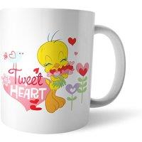 Looney Tunes Official Tweet Heart Tweety Pie Mug in Black | Size: 300ml