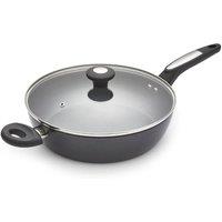 Morphy Richards 28cm Forged Aluminium Lidded Saute Pan in Black