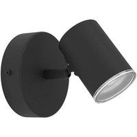 Loops Sleek Black GU10 Ceiling Spotlight for Modern Bathroom Lighting