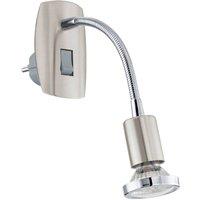 Loops Sleek Modern Satin Nickel & Chrome LED Wall Light Indoor Spaces