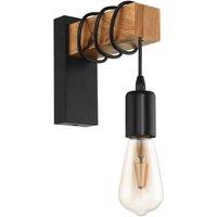 Loops Stylish Modern Black & Brown LED Wall Light for Indoor Spaces
