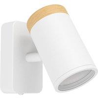 Loops LED Ceiling Spotlight in White & Brown - Elegant Bathroom Lighting