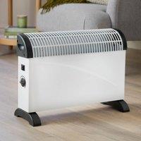 Bergstrom Portable 2kW Convector Heater with 3 Heat Settings in White