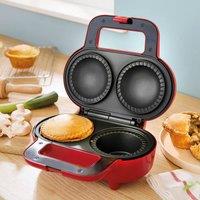 Basilico Deep-Fill Pie Maker with Non-Stick, Cool-Touch Handles in Red