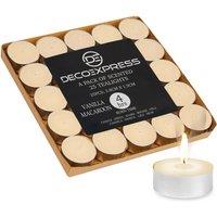 Deco Express Scented 25 Packs Tealights - Vanilla Macaroon in Beige