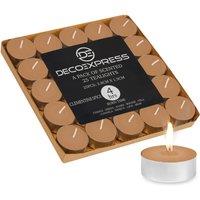 Deco Express Scented 25 Packs Tealights - Clementine Spice in Beige