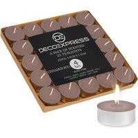 Deco Express Scented 25 Packs Tealights - Cinnamon Roll in Brown