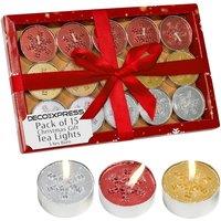 Deco Express X'mas Tealight 15 pcs Pack 3 Hours