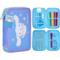 Hello Kitty Cinnamaroll 2 Compartment Pencil Case School Stationary Accessories in Blue