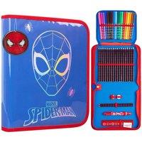 Marvel Spiderman 1 Compartment Pencil Case School Stationary Accessories in Blue
