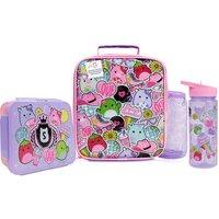 Squishmallows 3 Piece Lunch Bag Water Bottle & Box Set School Picnic Holiday Travel
