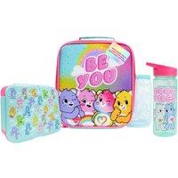 Care Bears 3 Piece Lunch Bag Water Bottle & Box Set School Picnic Holiday Travel