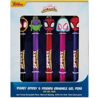 Marvel Spidey & Friends 5 Piece Erasable Gel Pens School Supplies Stationery in Blue