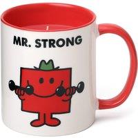 Mr. Men And Little Miss Mr Stong Cherry Scented Reusable Mug Candle in Red | Size: Medium