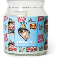 Mr Bean Amber & Oud Scented Candle 140g (1-Wick) in Blue | Size: Small