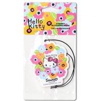 Hello Kitty Scented Hanging Car Air Freshener Cherry Blossom & Rose Scent in White | Size: Small