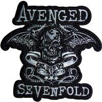 Avenged Sevenfold Deathbat Banner Cut-Out Woven Patch in Black