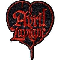 Avril Lavigne Heart Woven Patch in Red