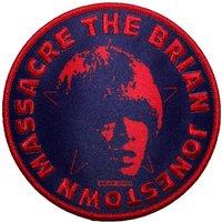 The Brian Jonestown Massacre Circle Face Navy Blue Woven Patch in Black