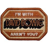 David Bowie Im With Aren't You? Woven Patch in Brown