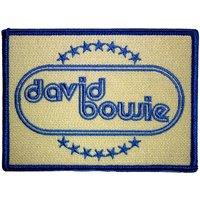 David Bowie Oval & Stars Woven Patch in Natural